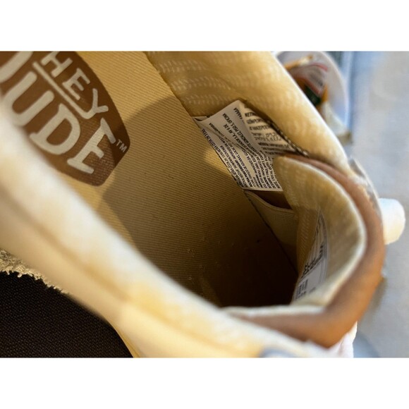 NEW Hey Dude Size 8 Karina Duo Classic White / Tan Sneaker Lace Up Women's NWT - Picture 8 of 13